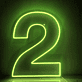 Zahl Zwei LED Neonschild für Bar und Cafe