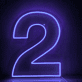 Zahl Zwei LED Neonschild für Bar und Cafe