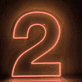 Zahl Zwei LED Neonschild für Bar und Cafe