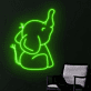sitzender Elefant LED-Neonschild Wohnzimmer Kinderzimmer