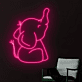 sitzender Elefant LED-Neonschild Wohnzimmer Kinderzimmer
