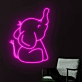 sitzender Elefant LED-Neonschild Wohnzimmer Kinderzimmer
