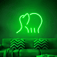 Elefant LED-Neonschild Wohnzimmer Kinderzimmer