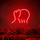 Elefant LED-Neonschild Wohnzimmer Kinderzimmer