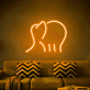 Elefant LED-Neonschild Wohnzimmer Kinderzimmer