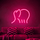 Elefant LED-Neonschild Wohnzimmer Kinderzimmer