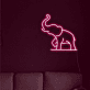 Elefant LED-Neonschild Wohnzimmer Kinderzimmer