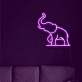 Elefant LED-Neonschild Wohnzimmer Kinderzimmer