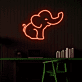 sitzender Elefant LED-Neonschild Wohnzimmer Kinderzimmer