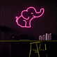 sitzender Elefant LED-Neonschild Wohnzimmer Kinderzimmer