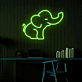 sitzender Elefant LED-Neonschild Wohnzimmer Kinderzimmer