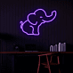 sitzender Elefant LED-Neonschild Wohnzimmer Kinderzimmer