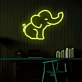 sitzender Elefant LED-Neonschild Wohnzimmer Kinderzimmer