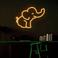 sitzender Elefant LED-Neonschild Wohnzimmer Kinderzimmer