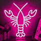 Rotes Hummer LED Neonschild moderne Wanddekoration für Bar Küche und Restaurant