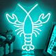 Rotes Hummer LED Neonschild moderne Wanddekoration für Bar Küche und Restaurant