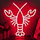 Rotes Hummer LED Neonschild moderne Wanddekoration für Bar Küche und Restaurant