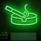 Zigarette im Aschenbecher LED-Neonschild für Bar, Club und Raucherbereich
