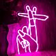 Hand mit Zigarette LED Neonschild moderne Wanddekoration für Zuhause und Studio