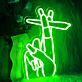 Hand mit Zigarette LED Neonschild moderne Wanddekoration für Zuhause und Studio