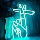 Hand mit Zigarette LED Neonschild moderne Wanddekoration für Zuhause und Studio