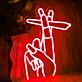 Hand mit Zigarette LED Neonschild moderne Wanddekoration für Zuhause und Studio