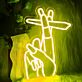 Hand mit Zigarette LED Neonschild moderne Wanddekoration für Zuhause und Studio