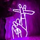 Hand mit Zigarette LED Neonschild moderne Wanddekoration für Zuhause und Studio