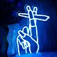 Hand mit Zigarette LED Neonschild moderne Wanddekoration für Zuhause und Studio