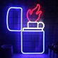 Feuerzeug mit Flamme LED-Neonschild für Bar & Club