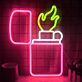 Feuerzeug mit Flamme LED-Neonschild für Bar & Club