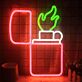 Feuerzeug mit Flamme LED-Neonschild für Bar & Club