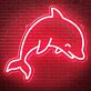 Delfin LED Neonschild moderne Wanddekoration