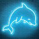 Delfin LED Neonschild moderne Wanddekoration