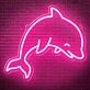 Delfin LED Neonschild moderne Wanddekoration