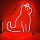 sitzende Katze LED-Neonschild Wohnzimmer Schlafzimmer