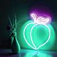 Pfirsich LED-Neonschild für Wohnzimmer Küche