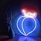 Pfirsich LED-Neonschild für Wohnzimmer Küche