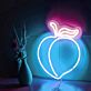 Pfirsich LED-Neonschild für Wohnzimmer Küche