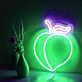 Pfirsich LED-Neonschild für Wohnzimmer Küche