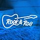 Rock and Roll Gitarren LED Neonschild moderne Wanddekoration
