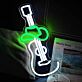 Abstraktes Musik LED Neonschild mit Saiteninstrument Motiv