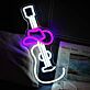 Abstraktes Musik LED Neonschild mit Saiteninstrument Motiv