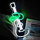 Abstraktes Musik LED Neonschild mit Saiteninstrument Motiv