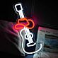 Abstraktes Musik LED Neonschild mit Saiteninstrument Motiv