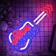 Love Music LED Neonschild mit Gitarren Motiv