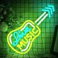 Love Music LED Neonschild mit Gitarren Motiv