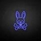 Hasenschädel mit gekreuzten Knochen LED-Neonschild für Bar Club