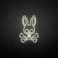 Hasenschädel LED-Neonschild mit gekreuzten Knochen