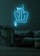 Nachdenkliche Frau LED-Neonschild